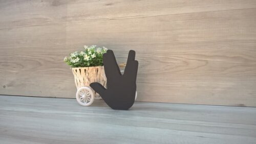 Saudação Vulcana StarTrek- Peça decorativa em MDF