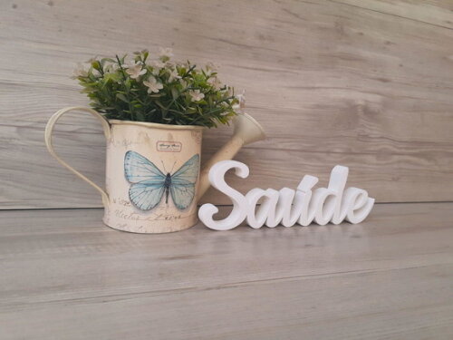 Saúde - linha CK - Palavra de mesa em MDF - Tamanho P