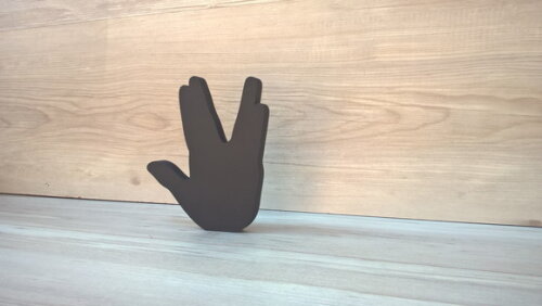 Saudação Vulcana StarTrek- Peça decorativa em MDF
