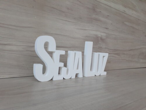 Seja Luz - Palavras Decorativas de mesa em MDF