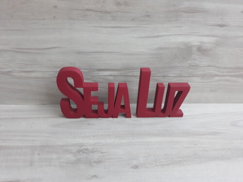 Seja Luz - Palavras Decorativas de mesa em MDF