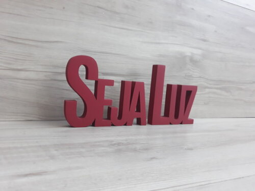 Seja Luz - Palavras Decorativas de mesa em MDF