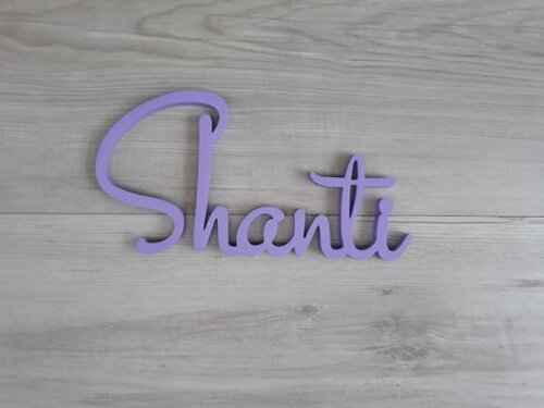 Shanti - linha ST - Palavra Decorativa em MDF (parede)