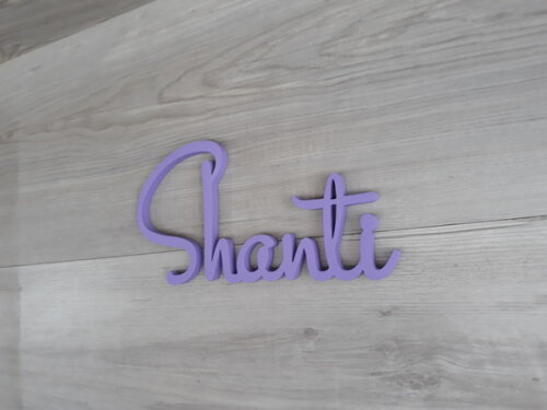 Shanti - linha ST - Palavra Decorativa em MDF (parede)