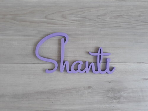 Shanti - linha ST - Palavra Decorativa em MDF (parede)