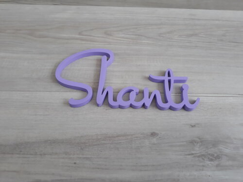 Shanti - linha ST - Palavra Decorativa em MDF (parede)