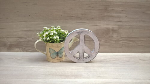 Simbolo Paz - 15 cm - pátina