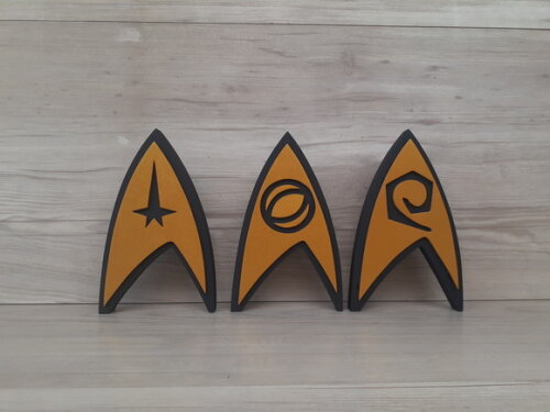 Símbolos Startrek - peças de mesa em MDF