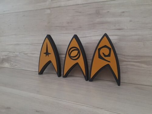 Símbolos Startrek - peças de mesa em MDF
