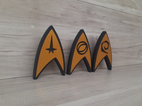 Símbolos Startrek - peças de mesa em MDF