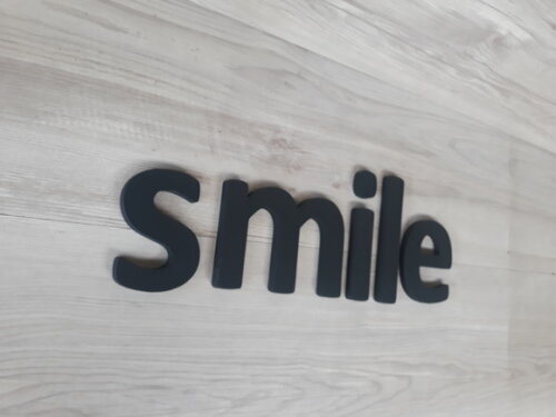 Smile - Palavra Decorativa de Parede em mdf