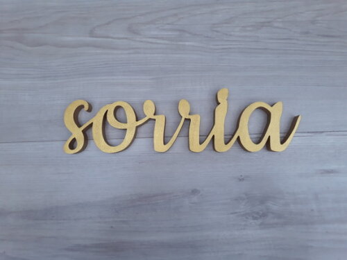 sorria - linha CK - Palavra de mesa em MDF