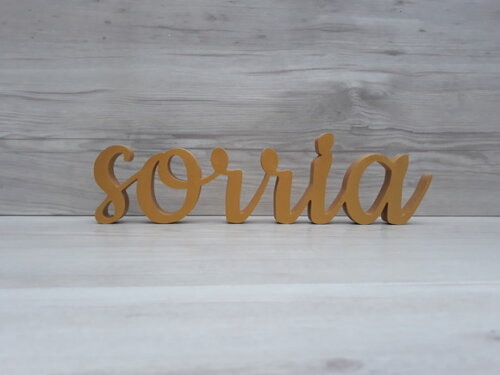 sorria - linha CK - Palavra de mesa em MDF
