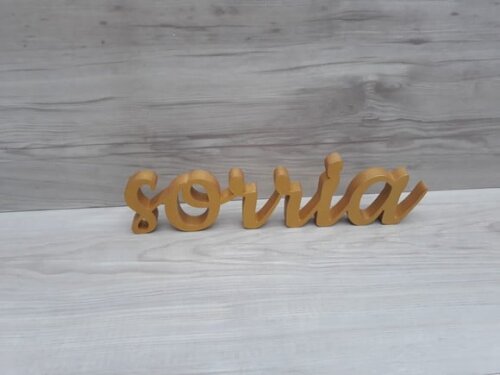 sorria - linha CK - Palavra de mesa em MDF