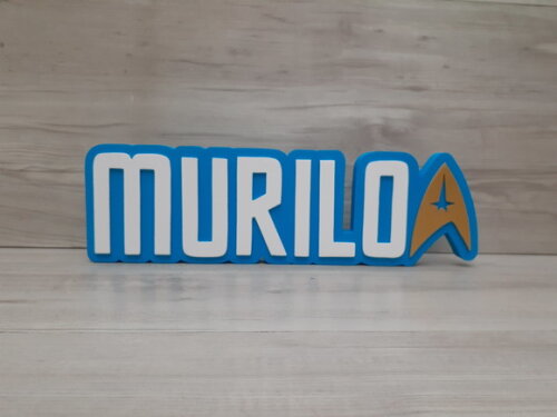 StarTrek - Nome Personalizado de Mesa em MDF - MURILO 10 cm