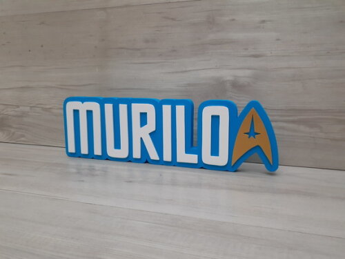 StarTrek - Nome Personalizado de Mesa em MDF - MURILO 10 cm