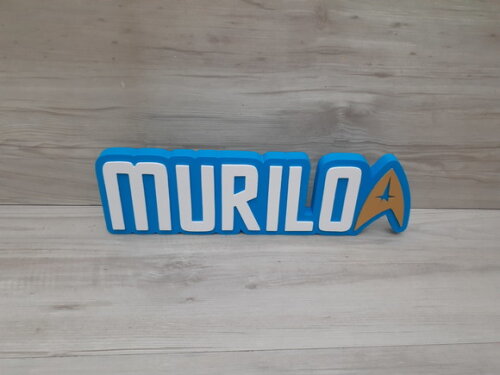 StarTrek - Nome Personalizado de Mesa em MDF - MURILO 10 cm