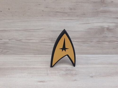 Startrek Frota Estelar - Simbolo de mesa em MDF