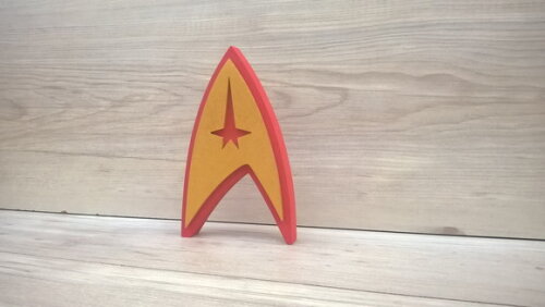 Startrek Frota Estelar - Simbolo de mesa em MDF