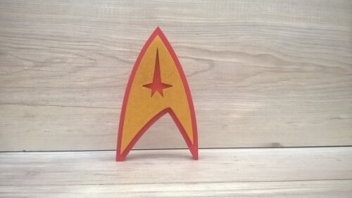 Startrek Frota Estelar - Simbolo de mesa em MDF