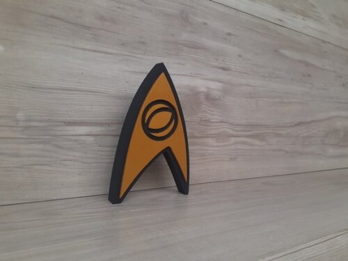 Startrek Sciences - Simbolo de mesa em MDF