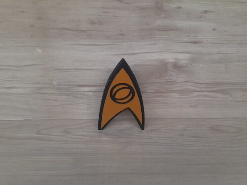 Startrek Sciences - Simbolo de mesa em MDF