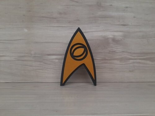 Startrek Sciences - Simbolo de mesa em MDF
