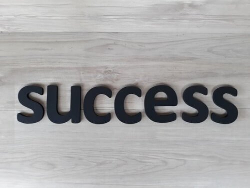 success - Palavra Decorativa de Parede em mdf