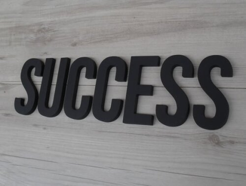SUCCESS - Palavra Decorativa de Parede em mdf