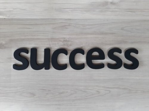 success - Palavra Decorativa de Parede em mdf