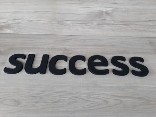 success - Palavra Decorativa de Parede em mdf