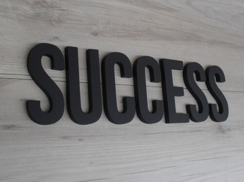 SUCCESS - Palavra Decorativa de Parede em mdf