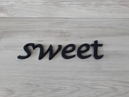 sweet - Palavra Decorativa de Parede em mdf