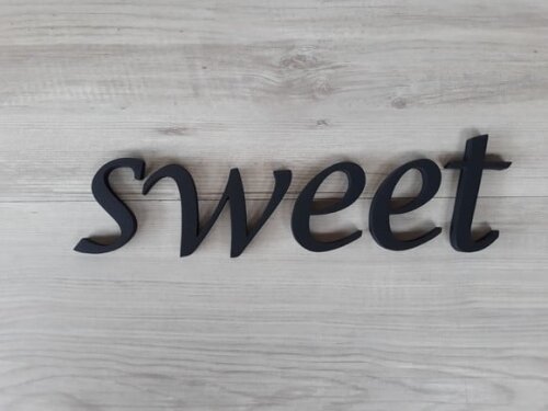 sweet - Palavra Decorativa de Parede em mdf