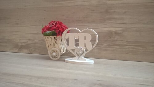 Topo de Bolo Iniciais Casal