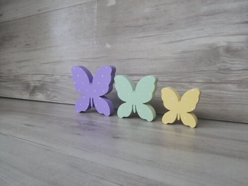 Trio de Borboletas de Mesa em mdf