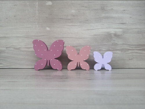 Trio de Borboletas de Mesa em mdf