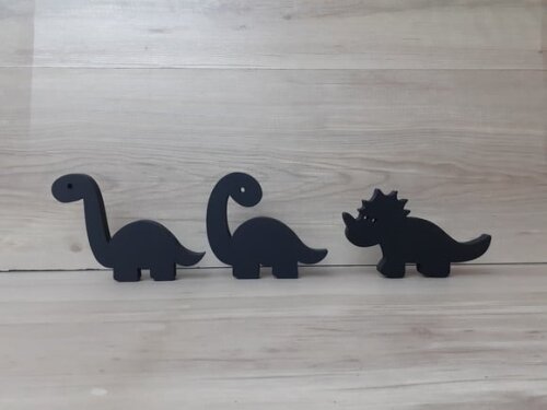 Trio de Dinossauros em mdf - para mesa