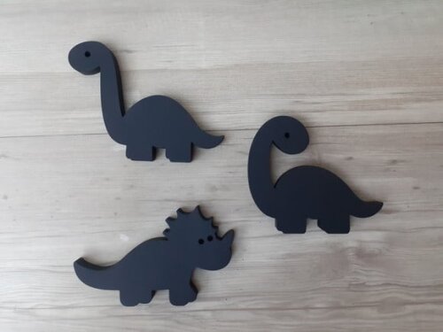 Trio de Dinossauros em mdf - para Parede