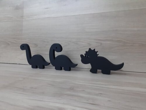Trio de Dinossauros em mdf - para mesa