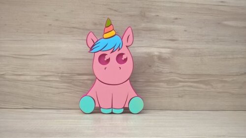 Unicórnio Bebê - Decoração Infantil em mdf