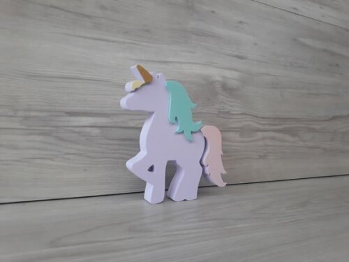 Unicórnio de mesa - decoração infantil Festa Arco Íris