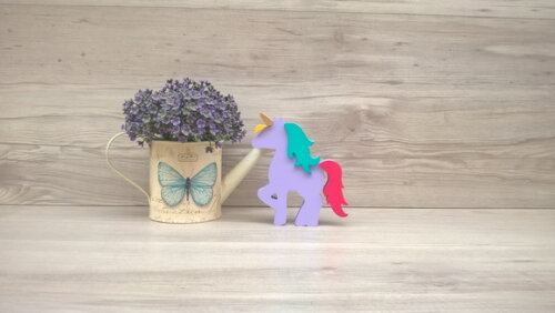 Unicórnio de mesa - decoração infantil Festa Arco Íris