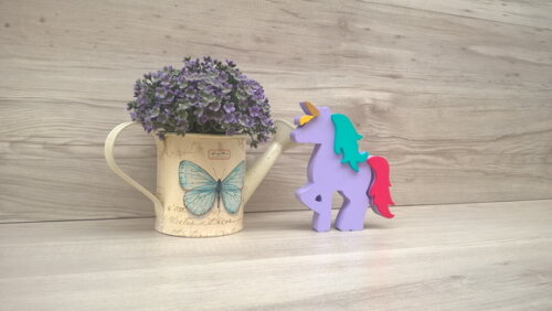 Unicórnio de mesa - decoração infantil Festa Arco Íris