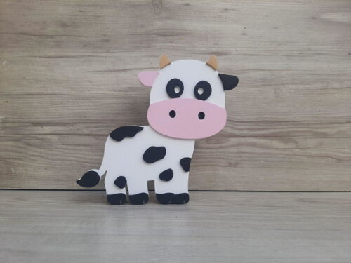 Vaquinha de Mesa em mdf - Decoração Fazendinha - 15 cm