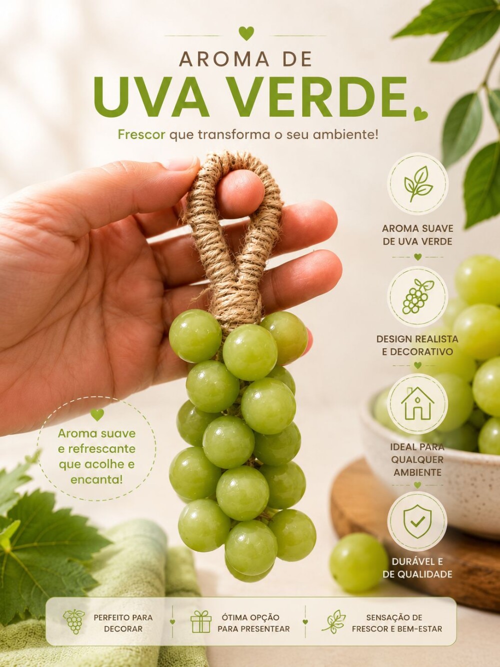 Sabonete Artesanal de Cacho de Uva mini - 110 g