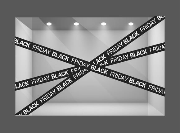 Adesivo Black Friday para Loja - Kit com 2 Faixas