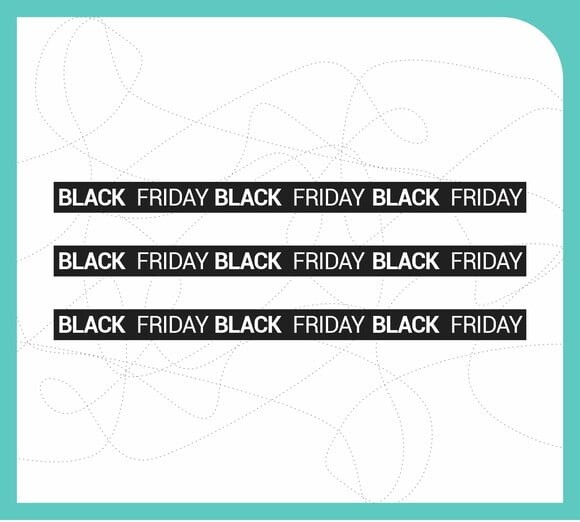 Adesivo Black Friday para Loja - Kit com 2 Faixas