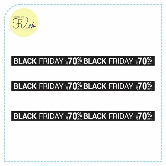 Adesivo Black Friday para Loja - Kit com 3 Faixas