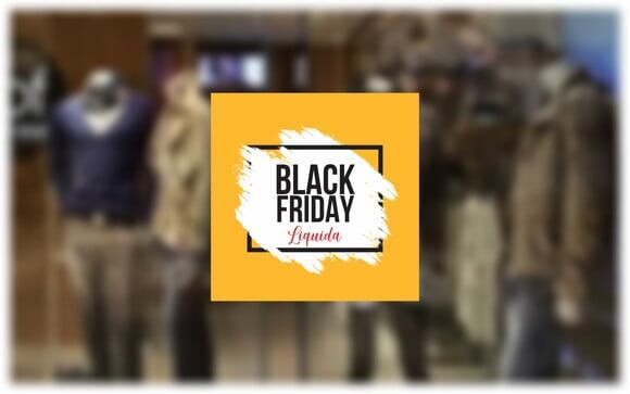 Adesivo Black Friday para Vitrine - Cor Amarela